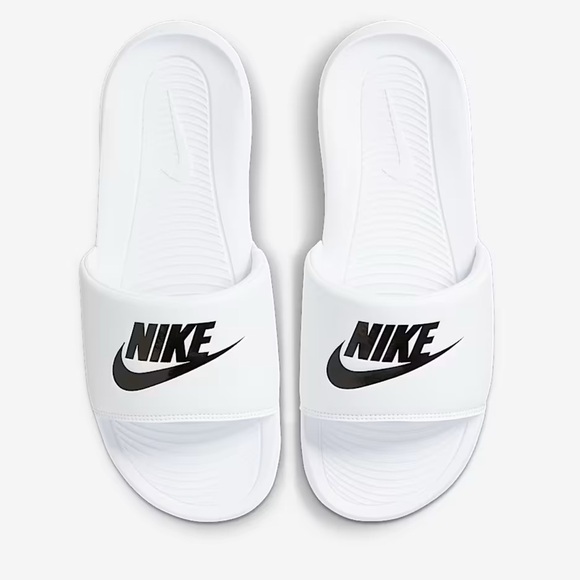 Nike White and Black Slide Men Sandals 11 - Picture 2 of 10